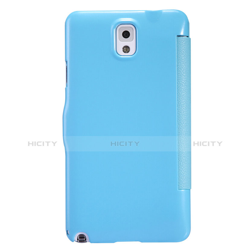 Handytasche Stand Schutzhülle Leder L01 für Samsung Galaxy Note 3 N9000 Blau