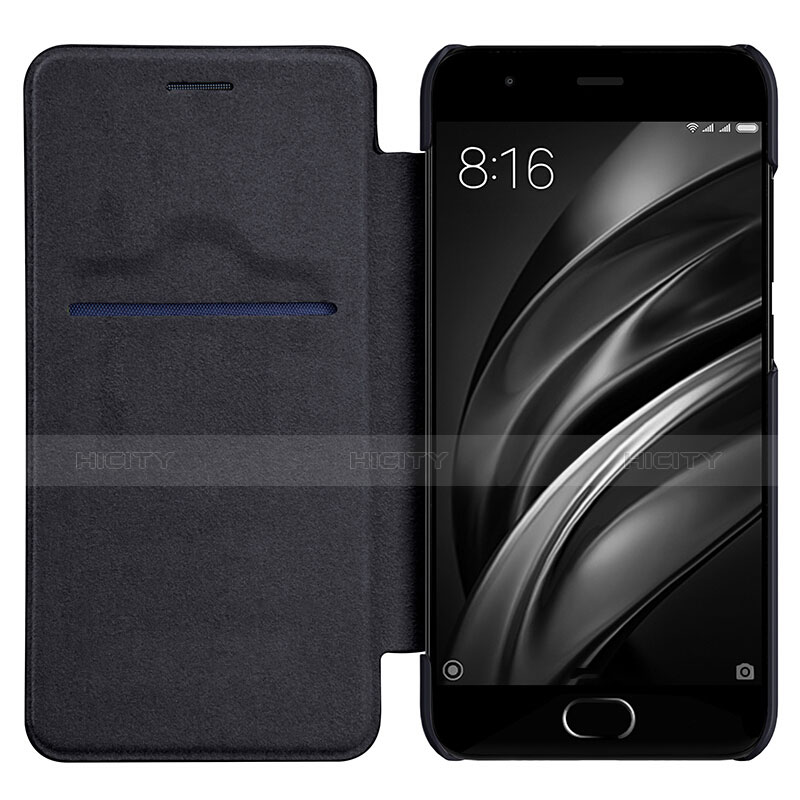 Handytasche Stand Schutzhülle Leder L01 für Xiaomi Mi 6 Schwarz