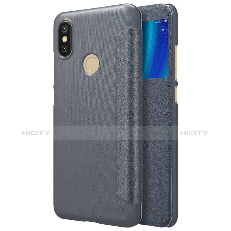 Handytasche Stand Schutzhülle Leder L01 für Xiaomi Mi 6X Schwarz