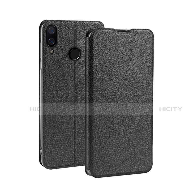 Handytasche Stand Schutzhülle Leder L01 für Xiaomi Redmi 7 Schwarz