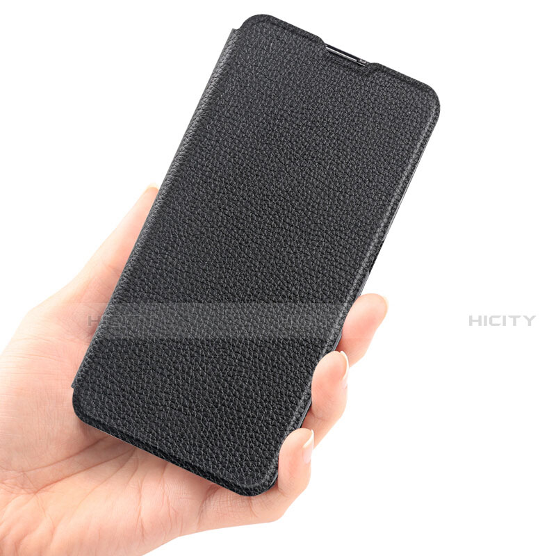 Handytasche Stand Schutzhülle Leder L01 für Xiaomi Redmi 7 Schwarz