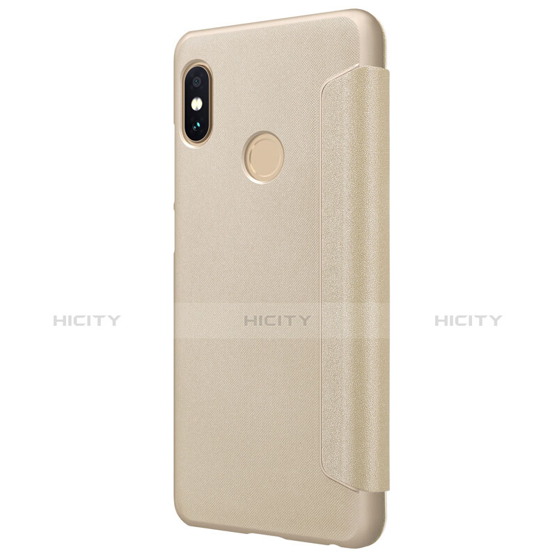 Handytasche Stand Schutzhülle Leder L01 für Xiaomi Redmi Note 5 Gold