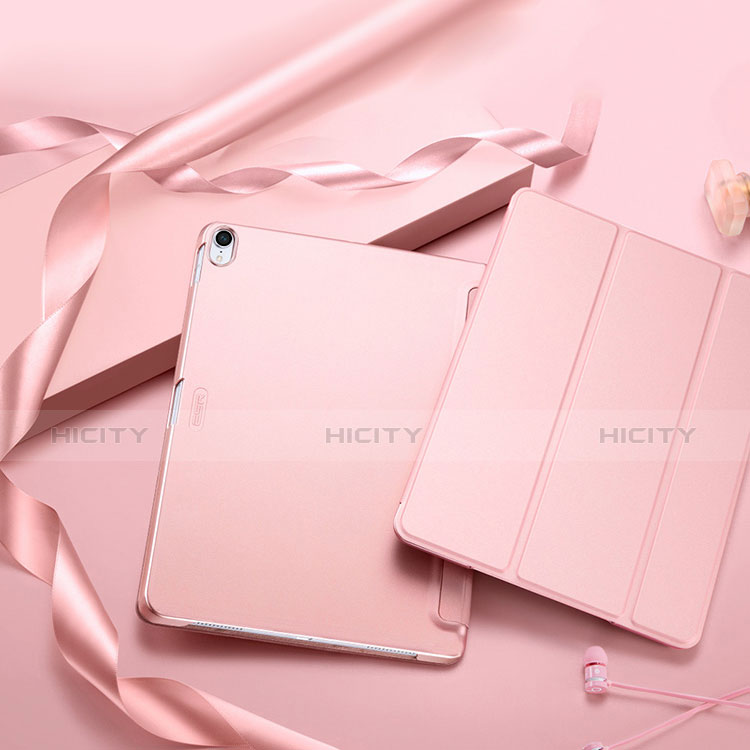 Handytasche Stand Schutzhülle Leder L02 für Apple iPad Pro 11 (2018) Rosa Plus