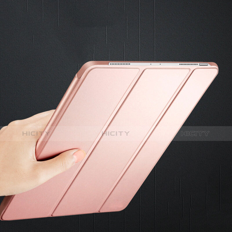 Handytasche Stand Schutzhülle Leder L02 für Apple iPad Pro 11 (2018) Rosa groß