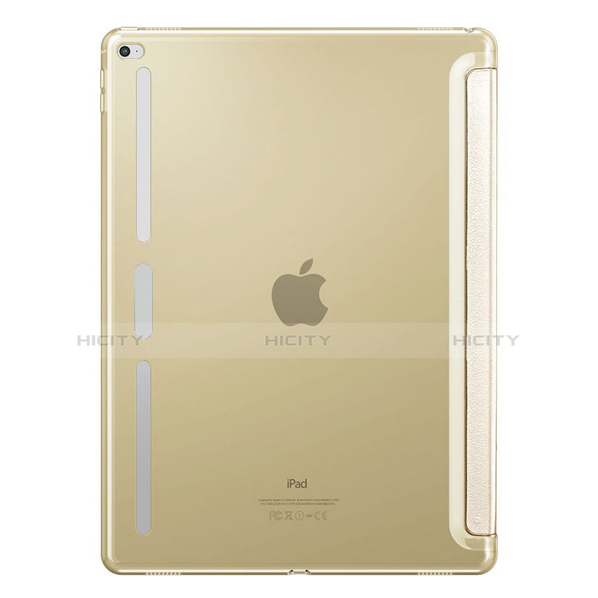 Handytasche Stand Schutzhülle Leder L02 für Apple iPad Pro 12.9 Gold