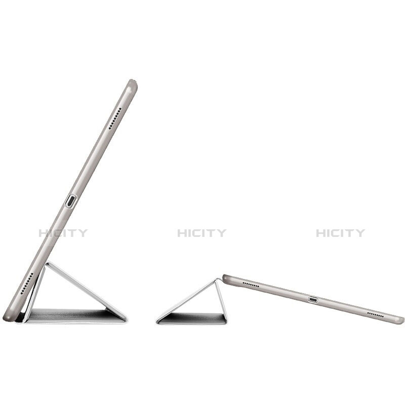 Handytasche Stand Schutzhülle Leder L02 für Apple iPad Pro 12.9 Silber