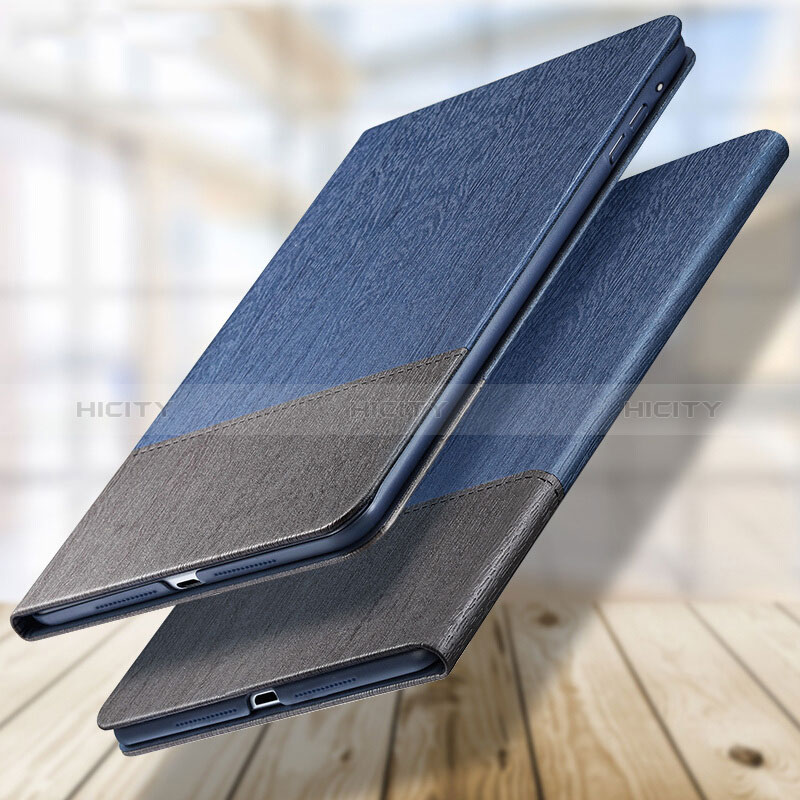 Handytasche Stand Schutzhülle Leder L02 für Apple New iPad 9.7 (2018) Blau