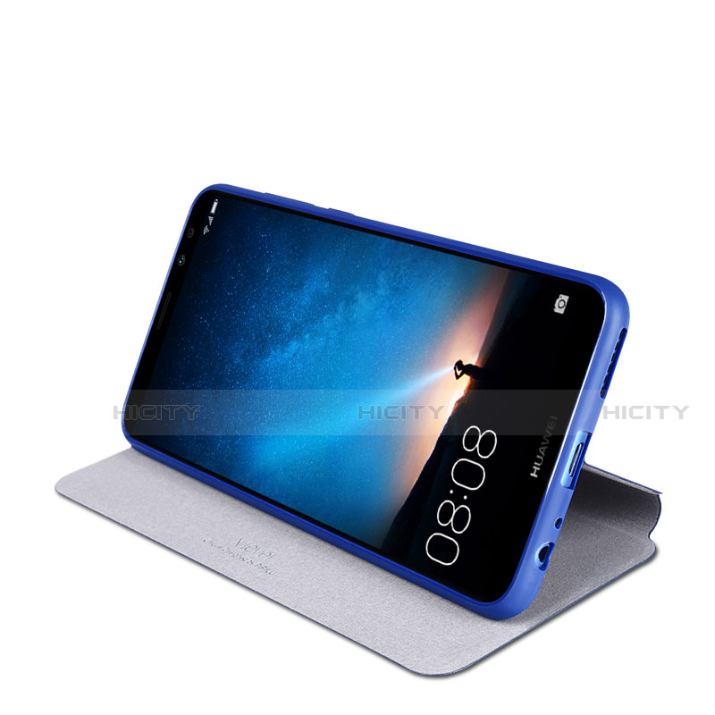 Handytasche Stand Schutzhülle Leder L02 für Huawei G10 Blau