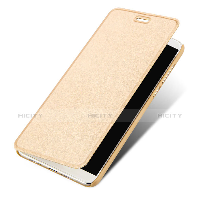 Handytasche Stand Schutzhülle Leder L02 für Huawei Honor 6C Pro Gold