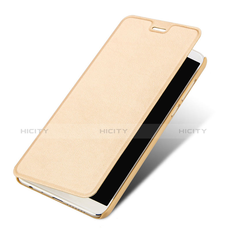 Handytasche Stand Schutzhülle Leder L02 für Huawei Honor V10 Gold