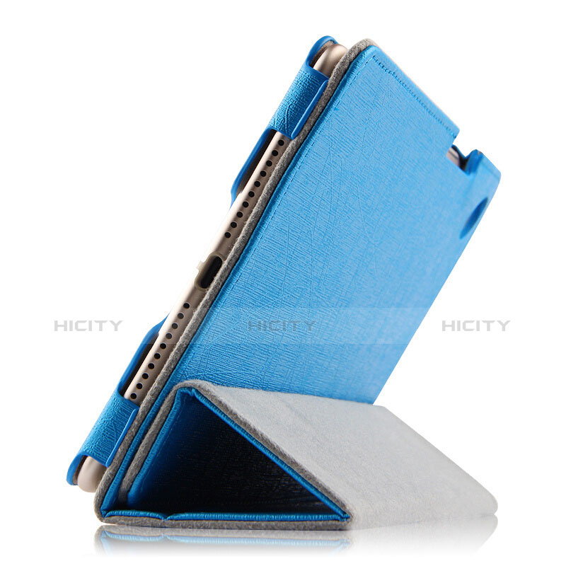 Handytasche Stand Schutzhülle Leder L02 für Huawei MediaPad M5 8.4 SHT-AL09 SHT-W09 Blau groß