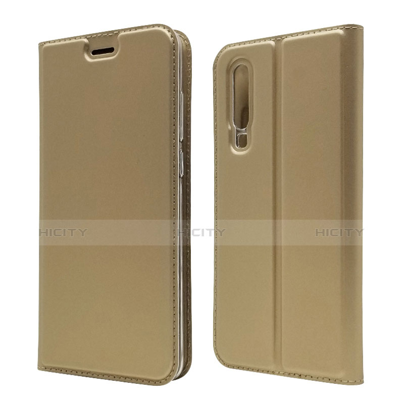 Handytasche Stand Schutzhülle Leder L02 für Huawei P30 Gold