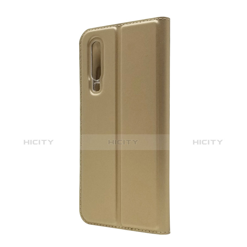 Handytasche Stand Schutzhülle Leder L02 für Huawei P30 Gold