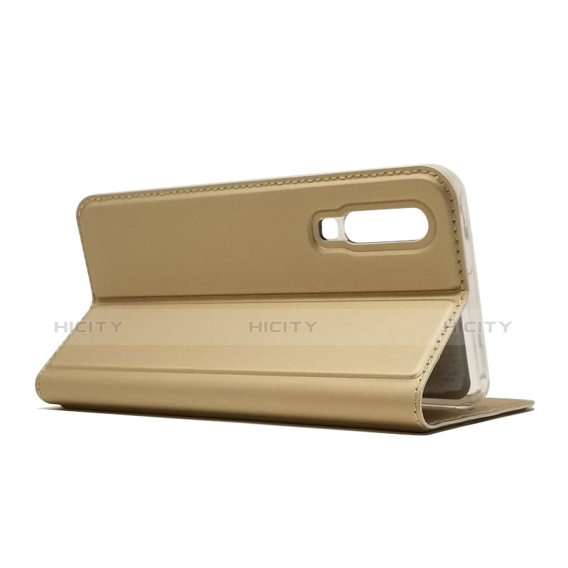 Handytasche Stand Schutzhülle Leder L02 für Huawei P30 Gold