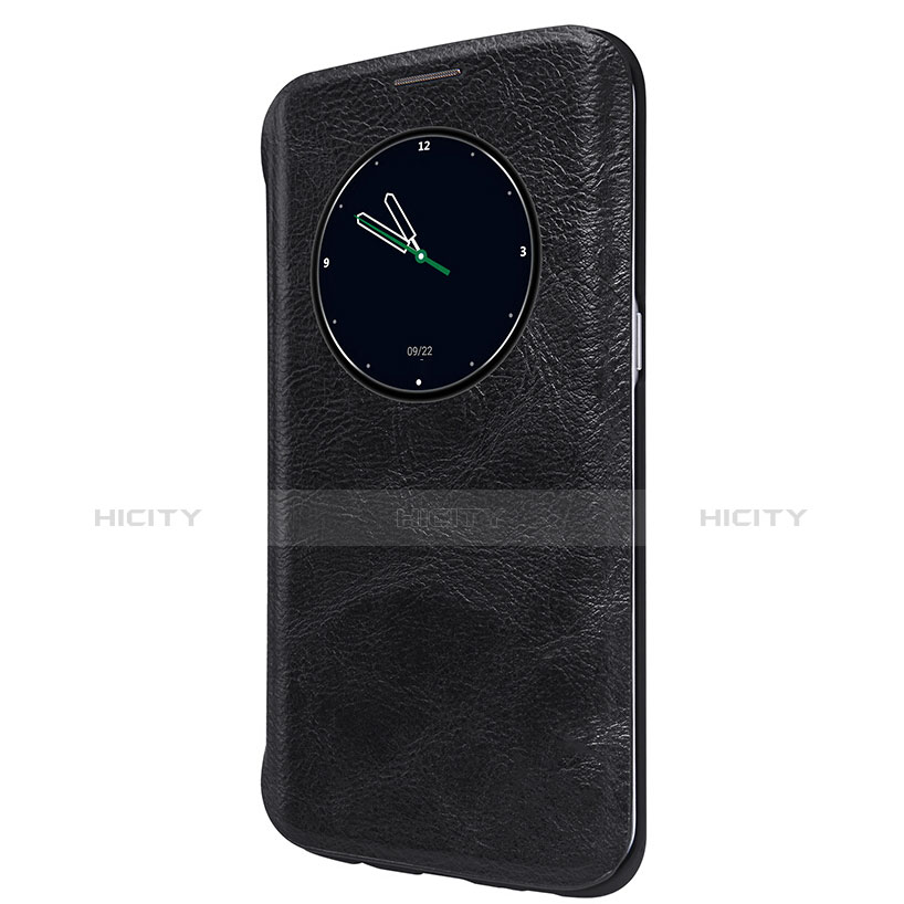 Handytasche Stand Schutzhülle Leder L02 für Samsung Galaxy S7 Edge G935F Schwarz