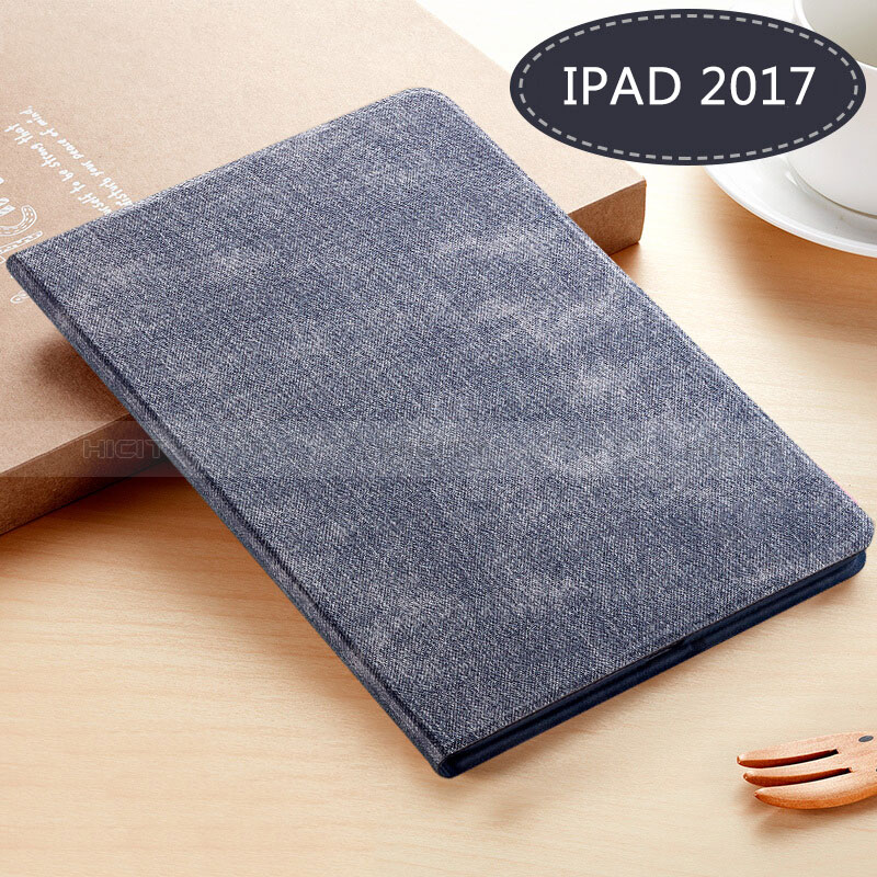 Handytasche Stand Schutzhülle Leder L03 für Apple New iPad 9.7 (2018) Blau