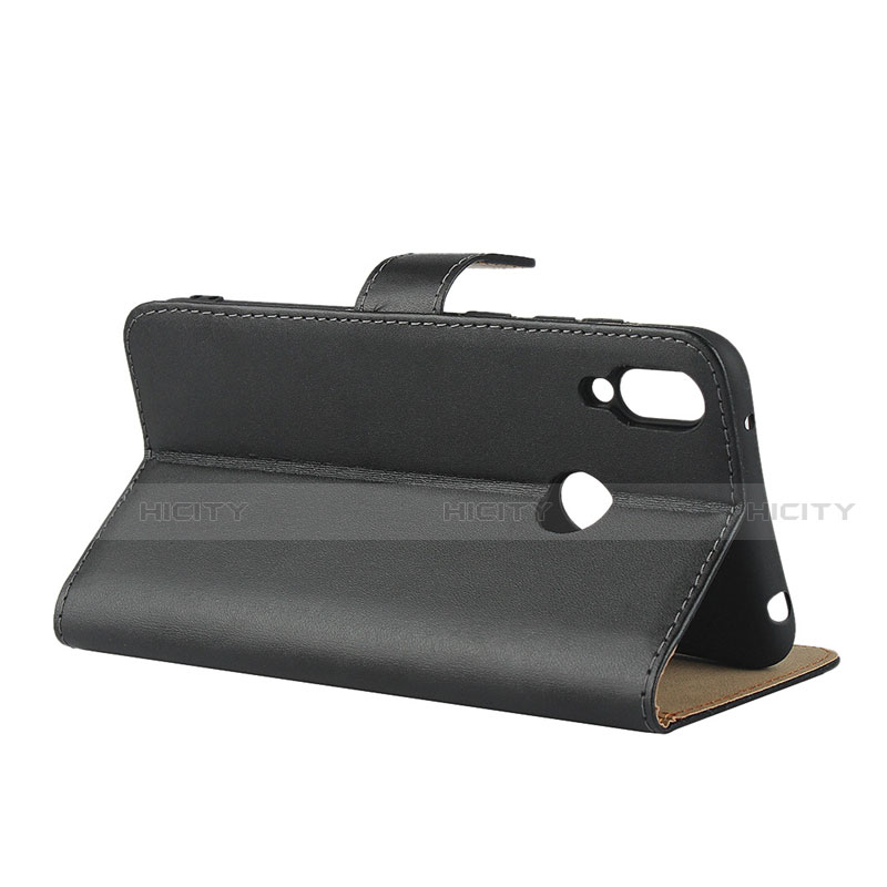 Handytasche Stand Schutzhülle Leder L03 für Huawei Enjoy 9 Schwarz