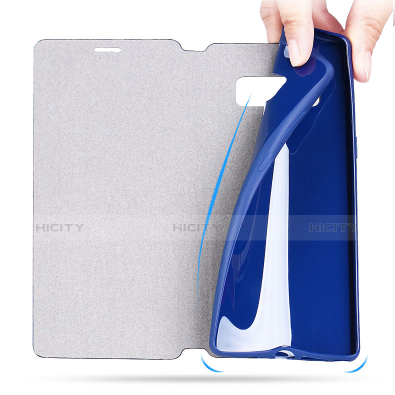 Handytasche Stand Schutzhülle Leder L03 für Samsung Galaxy Note 8 Duos N950F Blau