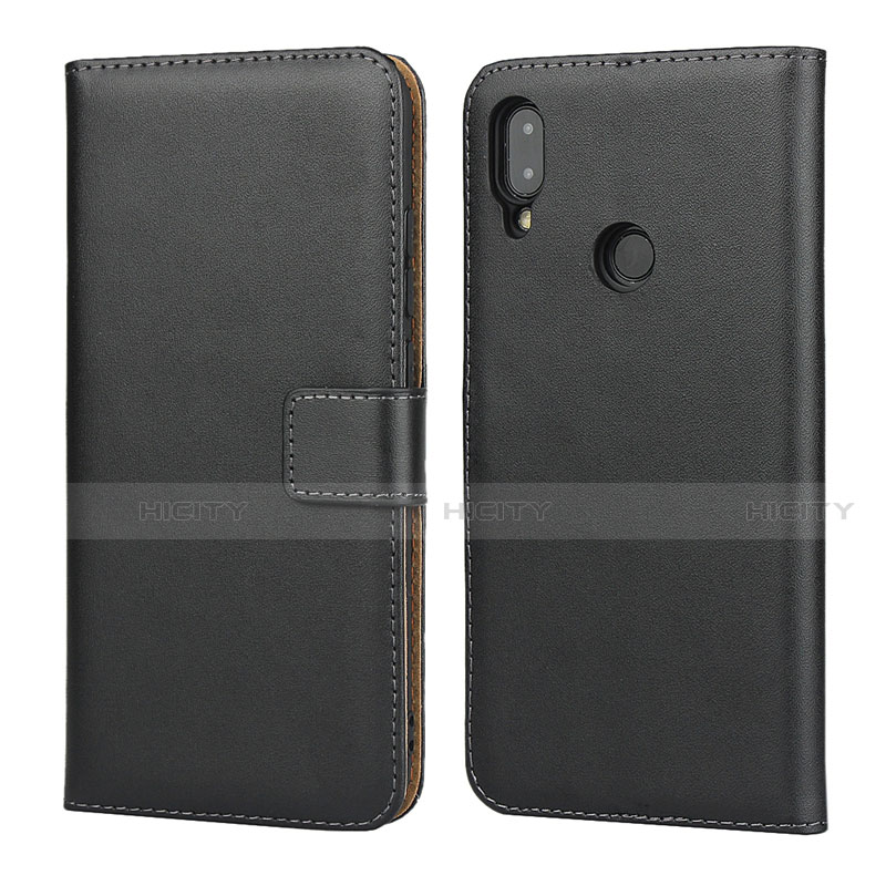 Handytasche Stand Schutzhülle Leder L04 für Xiaomi Redmi Note 7 Schwarz