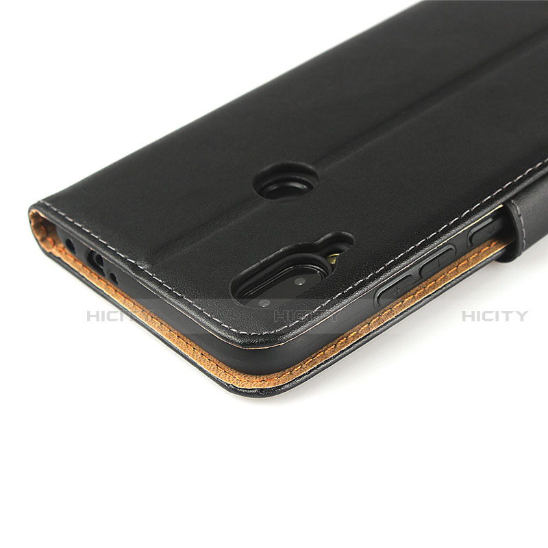 Handytasche Stand Schutzhülle Leder L04 für Xiaomi Redmi Note 7 Schwarz