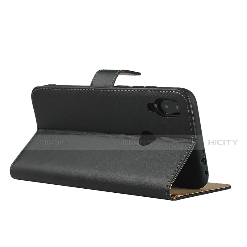 Handytasche Stand Schutzhülle Leder L04 für Xiaomi Redmi Note 7 Schwarz