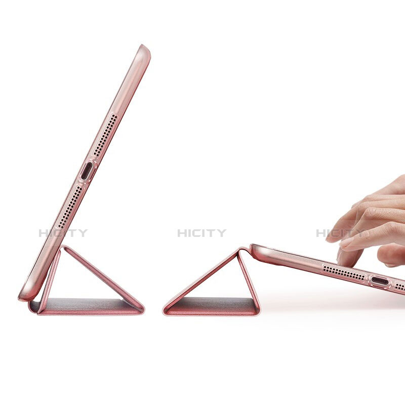 Handytasche Stand Schutzhülle Leder L05 für Apple iPad Mini 2 Rosegold