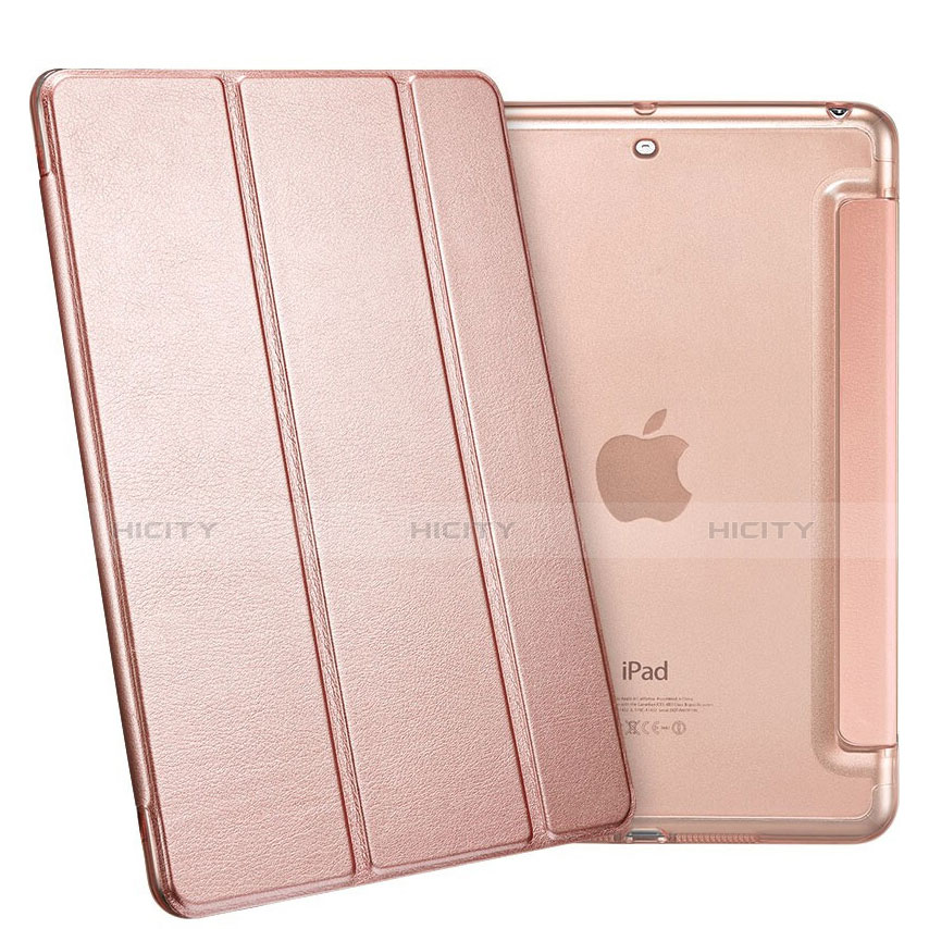 Handytasche Stand Schutzhülle Leder L05 für Apple iPad Mini 3 Rosegold groß