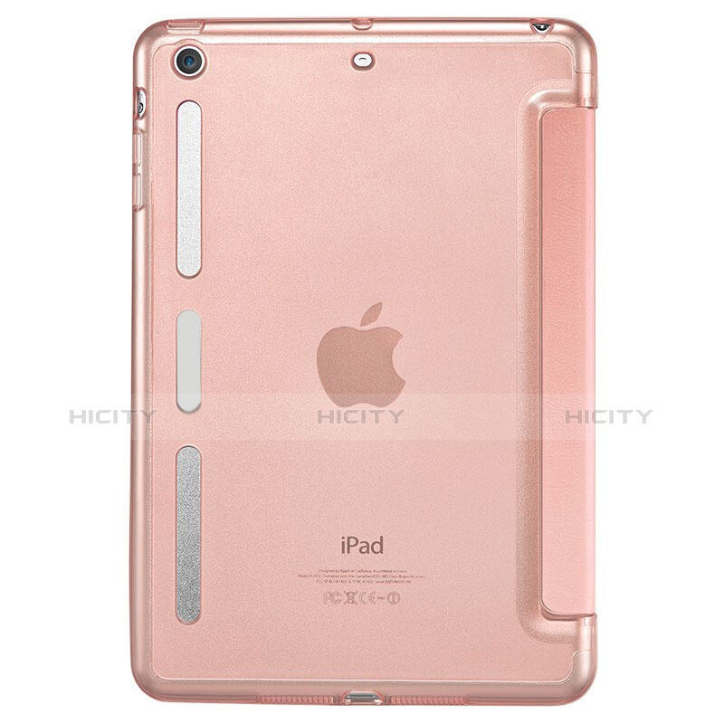 Handytasche Stand Schutzhülle Leder L05 für Apple iPad Mini 3 Rosegold groß