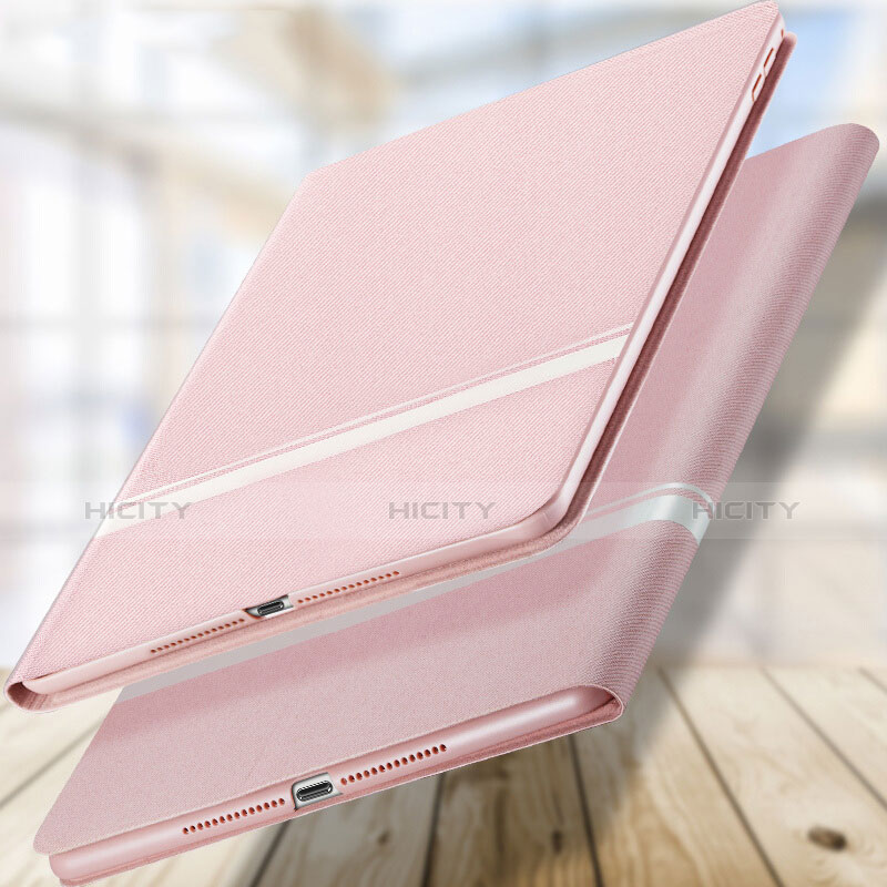 Handytasche Stand Schutzhülle Leder L05 für Apple New iPad 9.7 (2017) Rosa groß