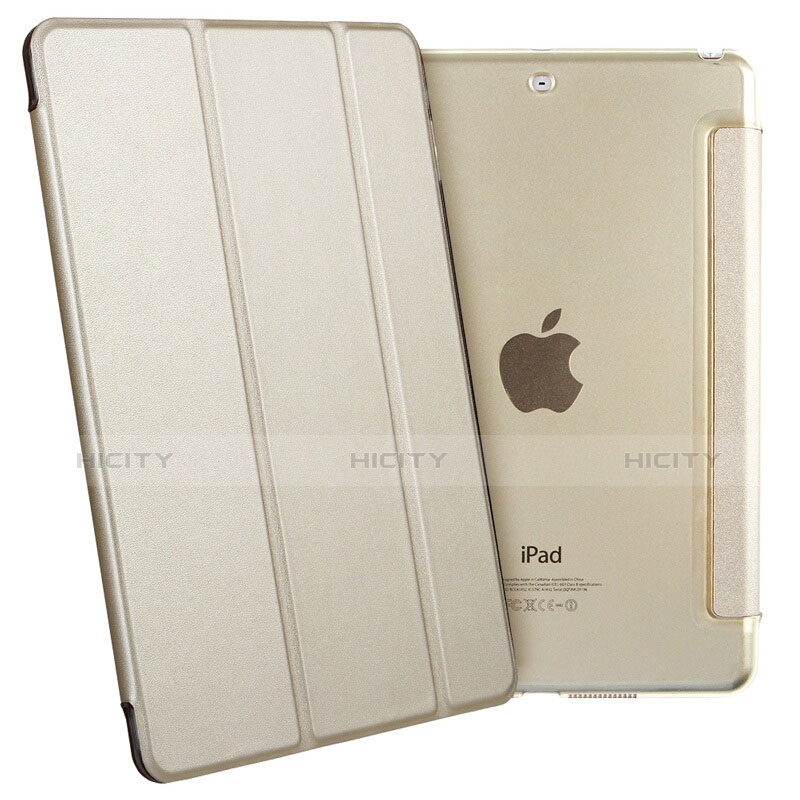 Handytasche Stand Schutzhülle Leder L06 für Apple iPad Mini 3 Gold