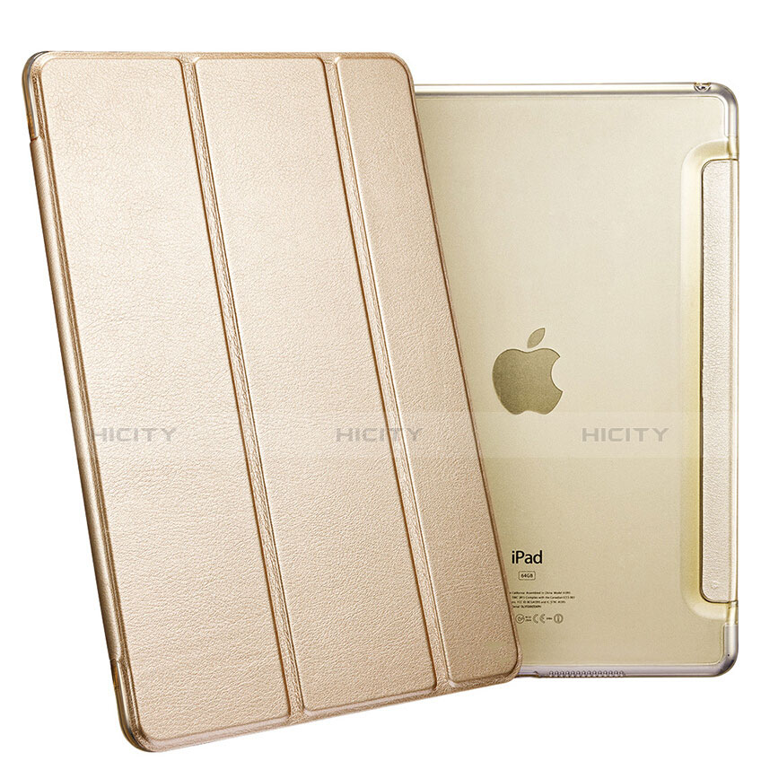 Handytasche Stand Schutzhülle Leder L06 für Apple iPad Mini 4 Gold