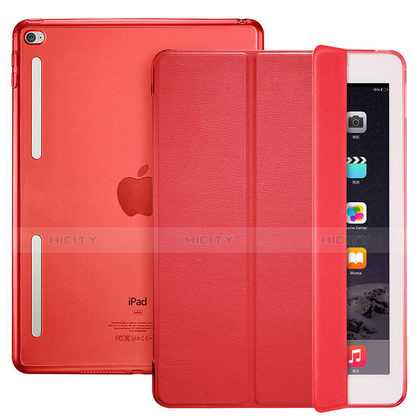 Handytasche Stand Schutzhülle Leder L06 für Apple iPad Mini 4 Rot