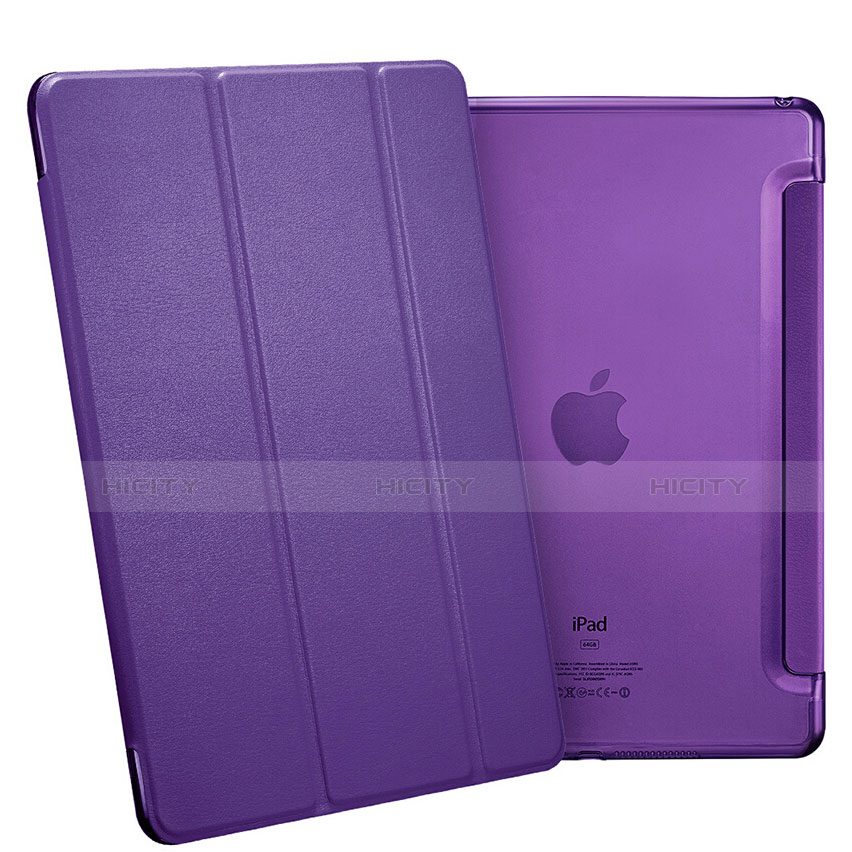 Handytasche Stand Schutzhülle Leder L06 für Apple iPad Mini 4 Violett groß