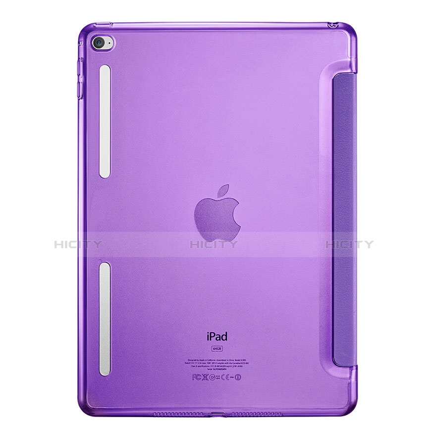 Handytasche Stand Schutzhülle Leder L06 für Apple iPad Mini 4 Violett groß