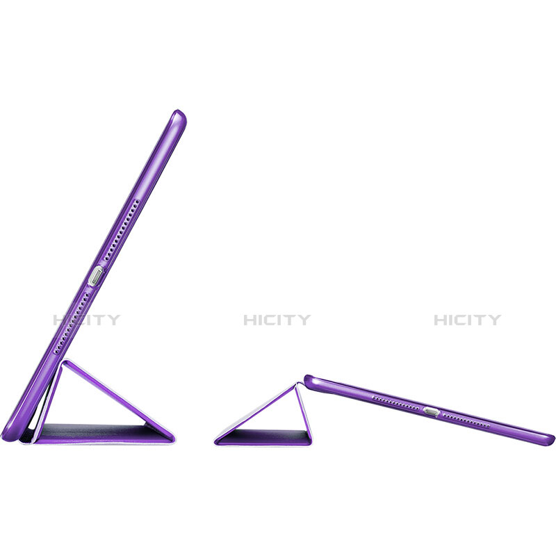 Handytasche Stand Schutzhülle Leder L06 für Apple iPad Mini 4 Violett groß