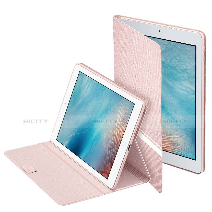 Handytasche Stand Schutzhülle Leder L06 für Apple iPad Pro 10.5 Rosa