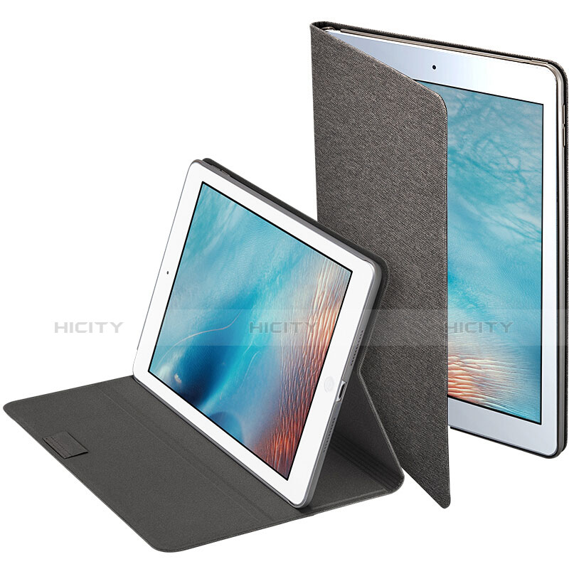 Handytasche Stand Schutzhülle Leder L06 für Apple iPad Pro 10.5 Schwarz