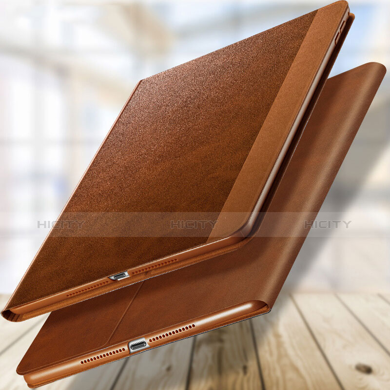 Handytasche Stand Schutzhülle Leder L06 für Apple New iPad 9.7 (2017) Braun