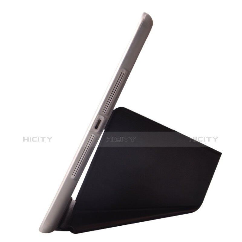 Handytasche Stand Schutzhülle Leder L08 für Apple New iPad 9.7 (2017) Schwarz