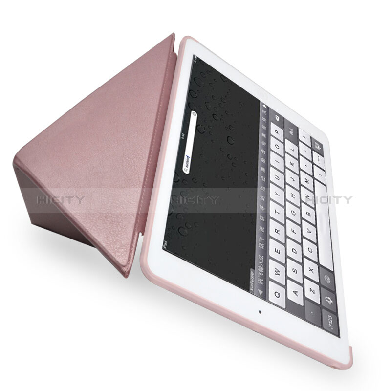 Handytasche Stand Schutzhülle Leder L08 für Apple New iPad 9.7 (2018) Rosegold