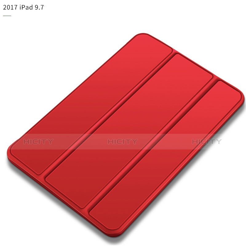 Handytasche Stand Schutzhülle Leder L09 für Apple New iPad 9.7 (2017) Rot