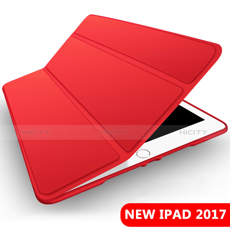 Handytasche Stand Schutzhülle Leder L09 für Apple New iPad 9.7 (2017) Rot