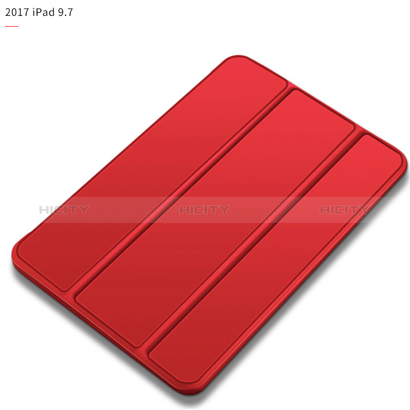 Handytasche Stand Schutzhülle Leder L09 für Apple New iPad 9.7 (2018) Rot Plus