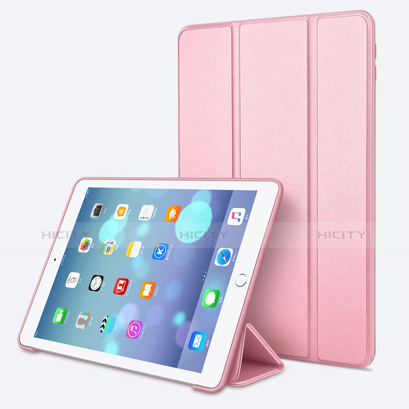 Handytasche Stand Schutzhülle Leder L11 für Apple New iPad 9.7 (2017) Rosegold