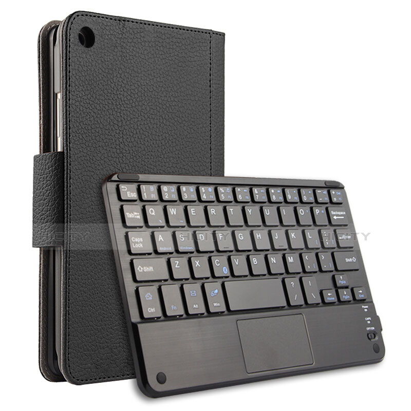 Handytasche Stand Schutzhülle Leder mit Tastatur für Huawei Mediapad M3 8.4 BTV-DL09 BTV-W09 Schwarz