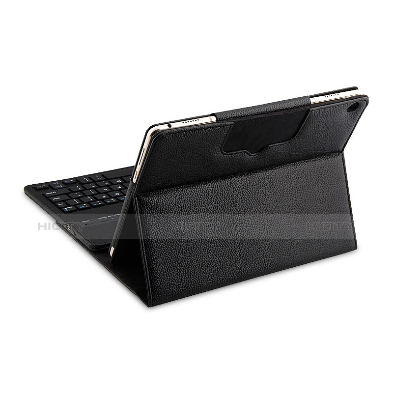 Handytasche Stand Schutzhülle Leder mit Tastatur L01 für Huawei MediaPad M3 Lite 10.1 BAH-W09 Schwarz