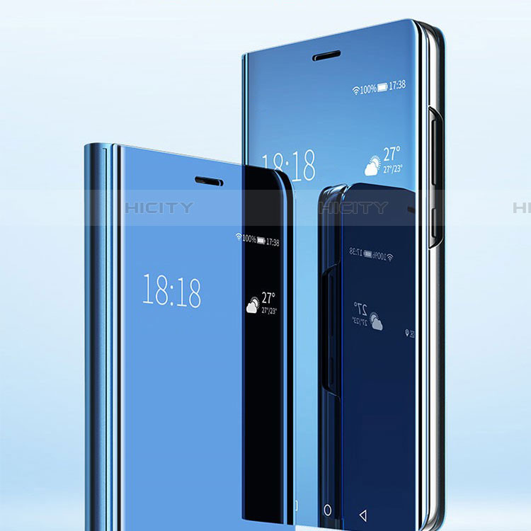 Handytasche Stand Schutzhülle Leder Rahmen Spiegel Tasche für Samsung Galaxy A90 5G groß
