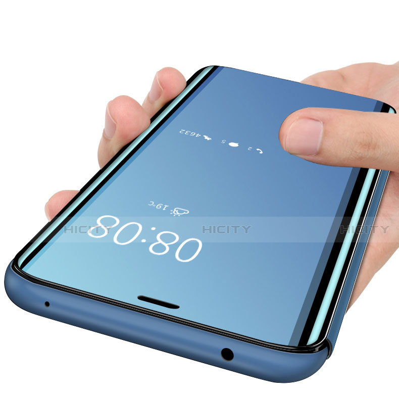 Handytasche Stand Schutzhülle Leder Rahmen Spiegel Tasche L02 für Samsung Galaxy S10 5G SM-G977B