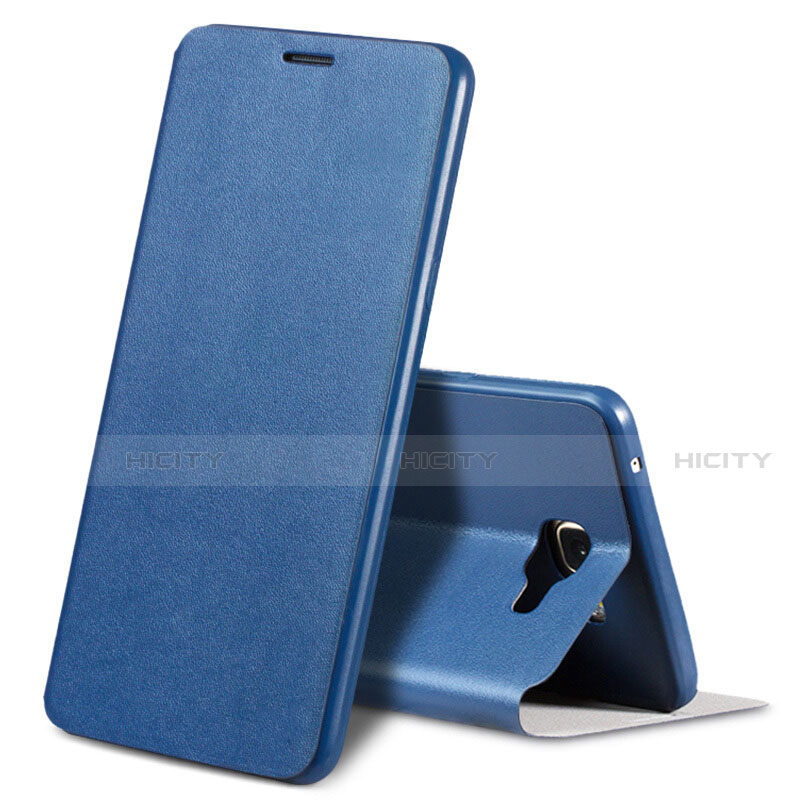 Handytasche Stand Schutzhülle Leder S01 für Samsung Galaxy A9 (2016) A9000 Blau