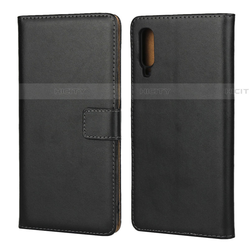 Handytasche Stand Schutzhülle Leder S01 für Samsung Galaxy A90 5G Schwarz Plus